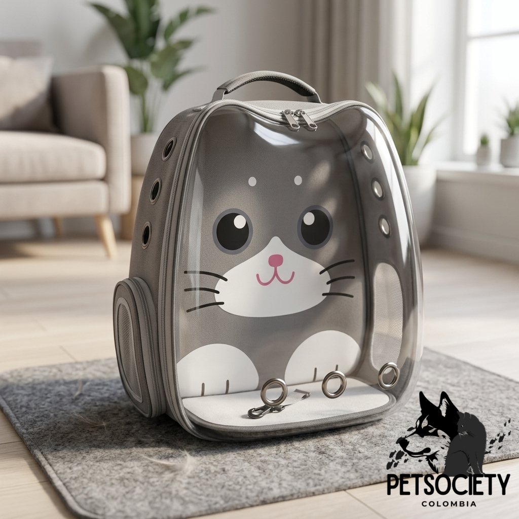 MORRAL CAPSULA CON DISEÑO PARA GATOS