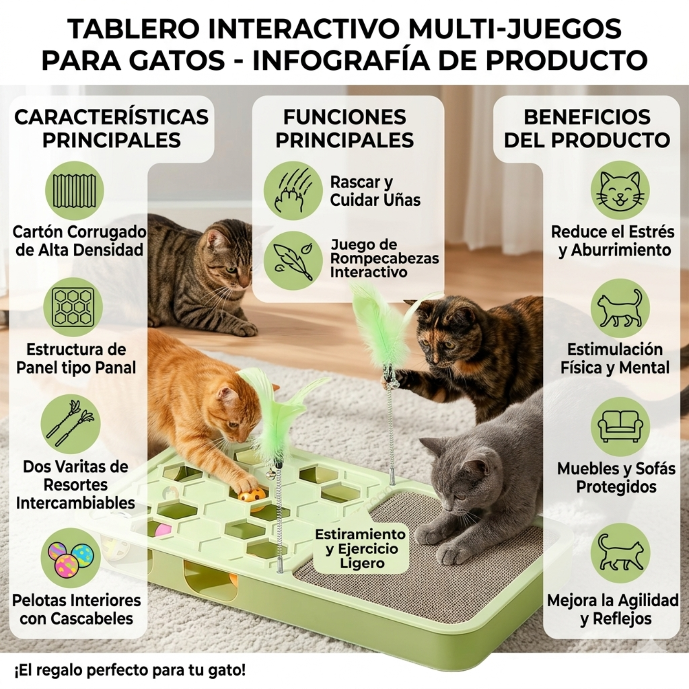 RASCADOR INTERACTIVO PARA GATOS