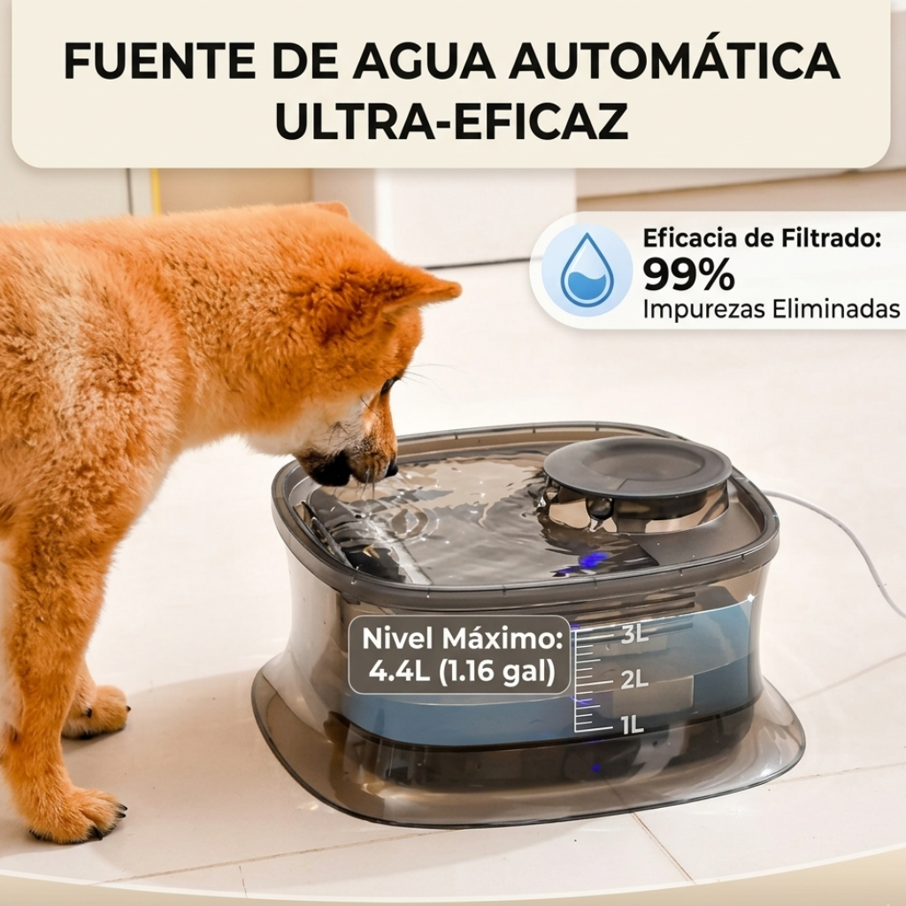 FUENTE DE AGUA PARA MASCOTAS DE 4.4L