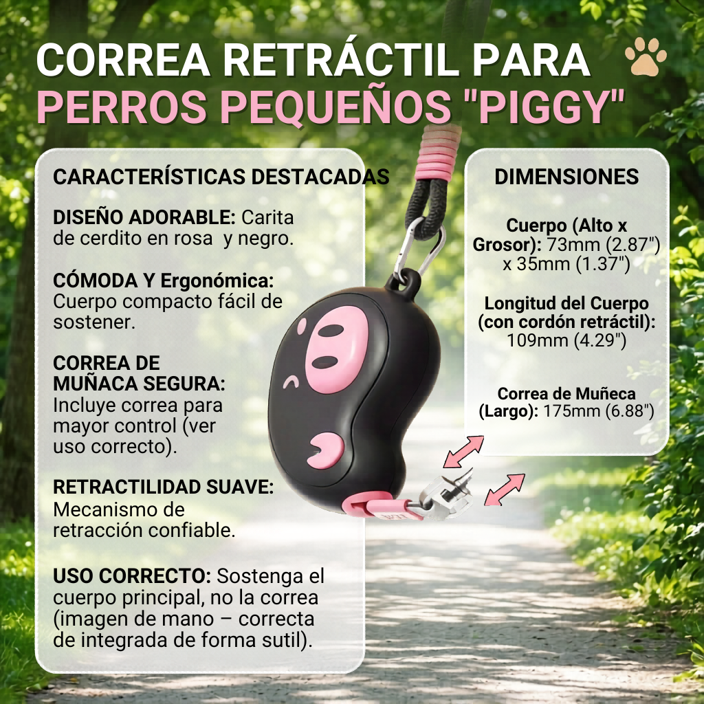 CORREA RETRACTIL PIGGY