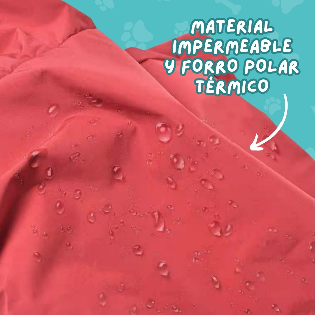 CHAQUETA TERMICA E IMPERMEABLE PARA PERROS