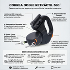 CORREA DOBLE RETRACTIL 360