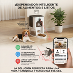DISPENSADOR DE COMIDA INTELIGENTE DE 5L CON CAMARA WIFI INTEGRADA