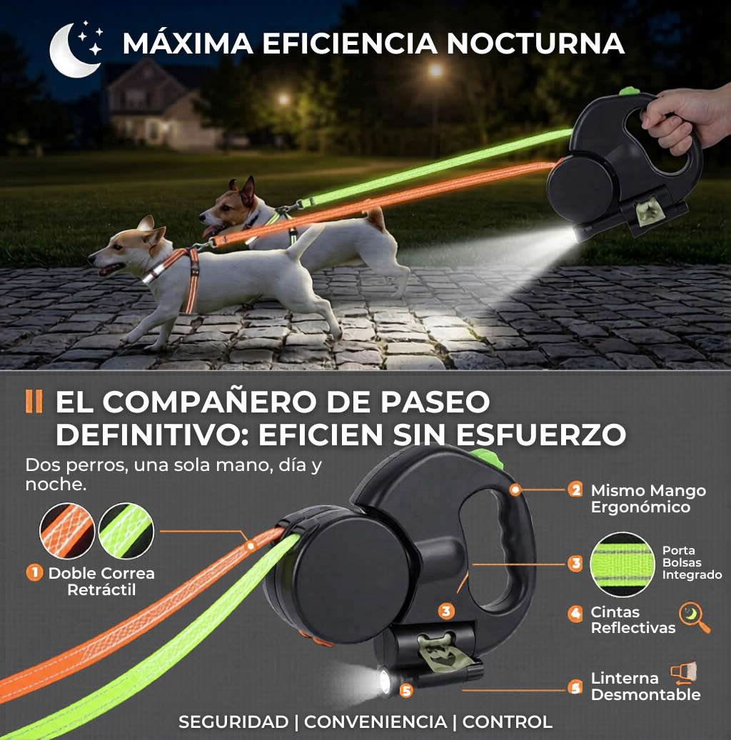 CORREA RETRACTIL DUAL