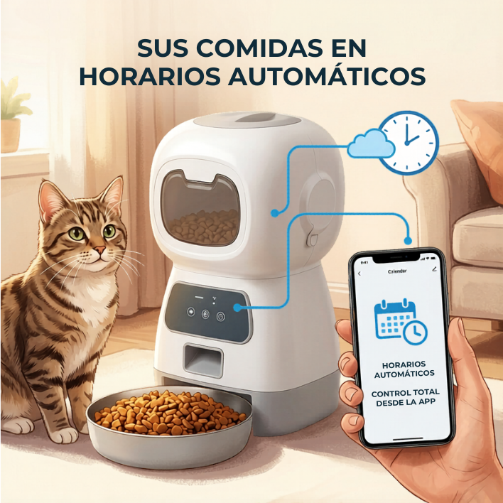 DISPENSADOR DE COMIDA INTELIGENTE DE 3.5L