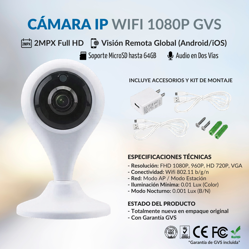 CAMARA PANORAMICA WIFI 360°