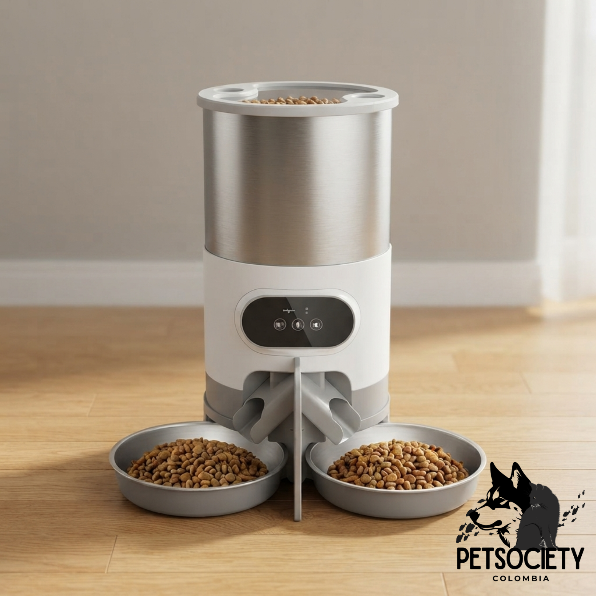 DISPENSADOR DE COMIDA DOBLE DE 4.5L